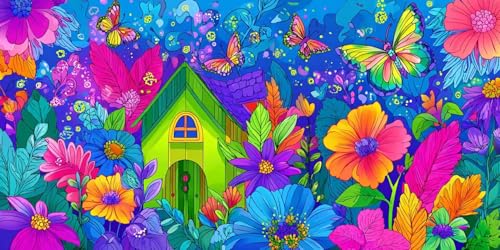 Diamond Painting xxl, Fantasy Schmetterlinge 5D Diamant Painting Bilder, DIY Kristall Stickerei Erwachsene und Kinder, Mosaikherstellung Art Groß Wohnzimmer Schlafzimmer Dekoration 40x50cm D533 von Sepwougg