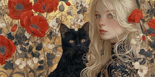 Diamond Painting xxl, Katze Mädchen 5D Diamant Painting Bilder, DIY Kristall Stickerei Erwachsene und Kinder, Mosaikherstellung Art Groß Wohnzimmer Schlafzimmer Dekoration Geschenke 20x30cm D491 von Sepwougg