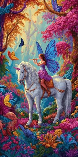 Diamond Painting xxl, Pferde Frau 5D Diamant Painting Bilder, DIY Kristall Stickerei Erwachsene und Kinder, Mosaikherstellung Art Groß Set für Wohnzimmer Schlafzimmer Dekoration Geschenke 40x70cm D475 von Sepwougg