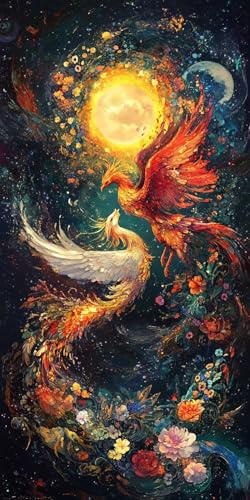 Diamond Painting xxl, Phoenix Blumen 5D Diamant Painting Bilder, DIY Kristall Stickerei Erwachsene und Kinder, Mosaikherstellung Art Groß Wohnzimmer Schlafzimmer Dekoration Geschenke 70x90cm D195 Diamond Painting xxl, Phoenix Blumen 5D Diamant Painting Bilder, DIY Kristall Stickerei Erwachsene und Kinder, Mosaikherstellung Art Groß Wohnzimmer Schlafzimmer Dekoration Geschenke 70x90cm D195 von Sepwougg