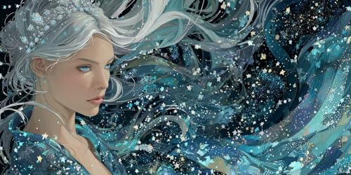 Diamond Painting xxl, Schöne Königin 5D Diamant Painting Bilder, DIY Kristall Stickerei Erwachsene und Kinder, Mosaikherstellung Art Groß Wohnzimmer Schlafzimmer Dekoration Geschenke 80x110cm D530 von Sepwougg
