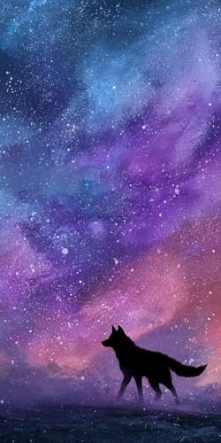 Diamond Painting xxl, Wolf abstrakt 5D Diamant Painting Bilder, DIY Kristall Stickerei Erwachsene und Kinder, Mosaikherstellung Art Groß Wohnzimmer Schlafzimmer Dekoration Geschenke 50x130cm D432 von Sepwougg