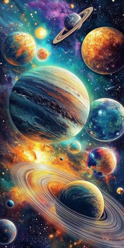 Sepwougg 5D DIY Diamond Painting Kits for Adults, Der Traumplanet Vollbohrer Diamant Bilder mit Zubehör für Anfänger, Strass Kristall Stickerei Leinwand Kinder Erwachsene Dekorationen 40x50cm C541 von Sepwougg