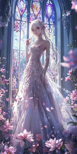 Sepwougg 5D DIY Diamond Painting Kits for Adults, Prinzessin Mädchen Vollbohrer Diamant Bilder mit Zubehör für Anfänger, Strass Kristall Stickerei Leinwand Kinder Erwachsene Dekorationen 40x70cm C213 Sepwougg 5D DIY Diamond Painting Kits for Adults, Prinzessin Mädchen Vollbohrer Diamant Bilder mit Zubehör für Anfänger, Strass Kristall Stickerei Leinwand Kinder Erwachsene Dekorationen 40x70cm C213 von Sepwougg