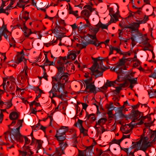 Flache runde Pailletten, 3 mm, rot-metallisch, lose Pailletten für Stickerei, Braut, Applikation, ar Flache runde Pailletten, 3 mm, rot-metallisch, lose Pailletten für Stickerei, Braut, Applikation, ar von SequinExplosion