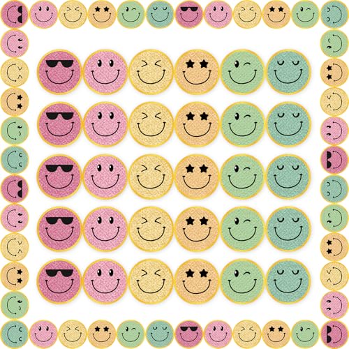 Pinnwand mit Smiley-Gesicht, 15 m, fröhliches Gesicht, Klassenzimmer, Bordüre für Pinnwand, bunte Pinnwand-Dekorationen für Schulanfang, Klassenzimmer, Büro, Kreidetafel, Wanddekoration (Lächeln) Pinnwand mit Smiley-Gesicht, 15 m, fröhliches Gesicht, Klassenzimmer, Bordüre für Pinnwand, bunte Pinnwand-Dekorationen für Schulanfang, Klassenzimmer, Büro, Kreidetafel, Wanddekoration (Lächeln) von Sereliy