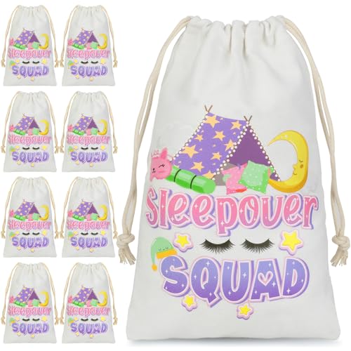 Serencatcher 12 x Schlafanzugbeutel mit Kordelzug, für Mädchen, Übernachtungs-Party-Geschenk-Tasche von Serencatcher