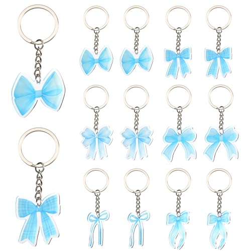 Serencatcher Blaue Schleifen-Schlüsselanhänger-Set – 12 blaue Schleifen-Themen-Acryl-Schlüsselanhänger, 6 Stile, geeignet für Geburtstagsfeiern, Babypartys und besondere Anlässe Serencatcher Blaue Schleifen-Schlüsselanhänger-Set – 12 blaue Schleifen-Themen-Acryl-Schlüsselanhänger, 6 Stile, geeignet für Geburtstagsfeiern, Babypartys und besondere Anlässe von Serencatcher