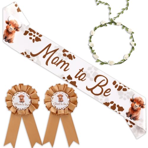 Serencatcher Highland Mom to Be Babyparty-Schärpe für Babyparty, Cowgirl, Cowboy, Schwangerschaftszubehör Serencatcher Highland Mom to Be Babyparty-Schärpe für Babyparty, Cowgirl, Cowboy, Schwangerschaftszubehör von Serencatcher