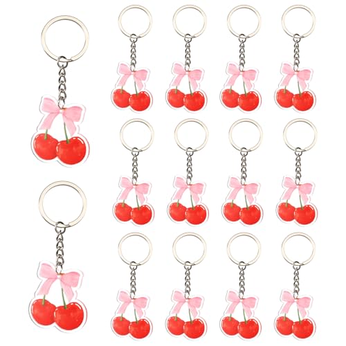Serencatcher Kirsch-Schlüsselanhänger, Partyzubehör, Kirschen, Schleife, Acryl-Schlüsselanhänger mit doppelseitigem Druck, für Kirsche auf der Oberseite, Party, Geburtstag, Babyparty, Brautparty Serencatcher Kirsch-Schlüsselanhänger, Partyzubehör, Kirschen, Schleife, Acryl-Schlüsselanhänger mit doppelseitigem Druck, für Kirsche auf der Oberseite, Party, Geburtstag, Babyparty, Brautparty von Serencatcher