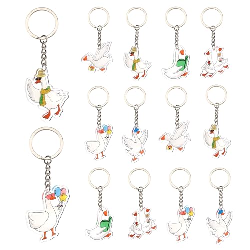 Serencatcher Silly Goose Acryl-Schlüsselanhänger – lustige "Silly Goose Partygeschenke", Schlüsselanhänger-Set mit doppelseitigem Druck, 6 Designs, Acryl-Schlüsselanhänger für Geburtstag, Babyparty Serencatcher Silly Goose Acryl-Schlüsselanhänger – lustige "Silly Goose Partygeschenke", Schlüsselanhänger-Set mit doppelseitigem Druck, 6 Designs, Acryl-Schlüsselanhänger für Geburtstag, Babyparty von Serencatcher