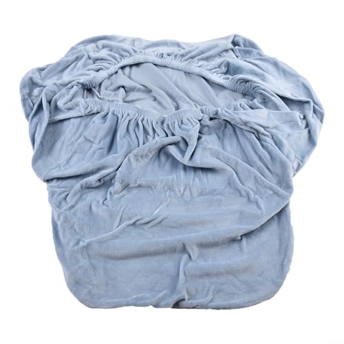 Bequemer Stretch-Stuhlbezug für Hochsessel, Samtstoff für Zuhause und Gastgewerbe (Hellblau) von Serenophile