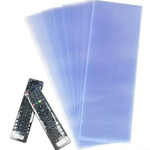 Schrumpffolienbeutel zum Schutz von Fernbedienungen, transparente PVC-Abdeckungen für ACs und Fernseher (6 x 25 cm), 10 Stück von Serenophile