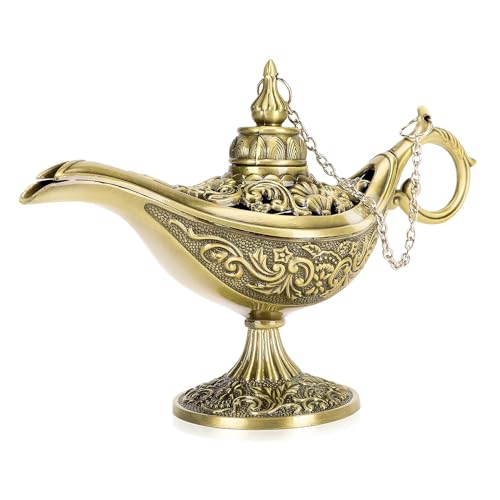 Metall Geschnitzte Hohle Legendenlampe Vintage Arabische Lampe Requisiten Zinklegierung Home Halloween Kostüm Party Wunschlicht Tischdekoration Bronze Metall Geschnitzte Hohle Legendenlampe Vintage Arabische Lampe Requisiten Zinklegierung Home Halloween Kostüm Party Wunschlicht Tischdekoration Bronze von Serlium