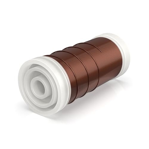 SERSCH® 100X Meter Blumendraht 0,35mm stark - Robuster Myrthendraht - Ideal für Bastelarbeiten sowie zum Binden von Kränzen und Blumensträußen – Hochwertiger Basteldraht auf Rolle (0,35mm, Braun) von Sersch