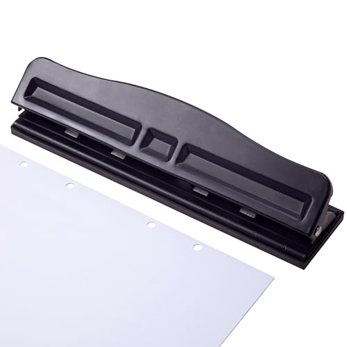 Sertay Schwarz Verstellbarer Locher, Verstellbarer 4 Abstände Locher, Verstellbarer Locher Metall, Bindings Verstellbarer Locher, Verstellbarer Locher Loseblatt, Geeignet für verschiedene Papiersorten Sertay Schwarz Verstellbarer Locher, Verstellbarer 4 Abstände Locher, Verstellbarer Locher Metall, Bindings Verstellbarer Locher, Verstellbarer Locher Loseblatt, Geeignet für verschiedene Papiersorten von Sertay
