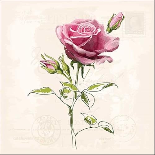 Servietten Blumen 20 Feinste Rose Vintage | basteln Decoupage Tischdeko 33x33cm Servietten Blumen 20 Feinste Rose Vintage | basteln Decoupage Tischdeko 33x33cm von Servietten Blumen