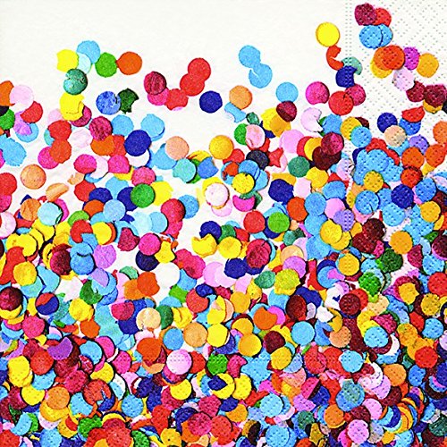 20 Servietten Konfetti bunt/Party/Geburtstag/Fasching/Karneval 33x33cm 20 Servietten Konfetti bunt/Party/Geburtstag/Fasching/Karneval 33x33cm von Servietten Geburtstag