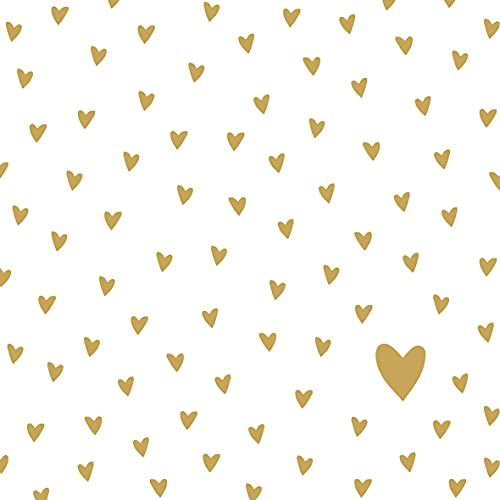 20 Servietten Kleine Herzen gold | Liebe | Hochzeit | Tischdeko 33x33cm 20 Servietten Kleine Herzen gold | Liebe | Hochzeit | Tischdeko 33x33cm von KOMIRO