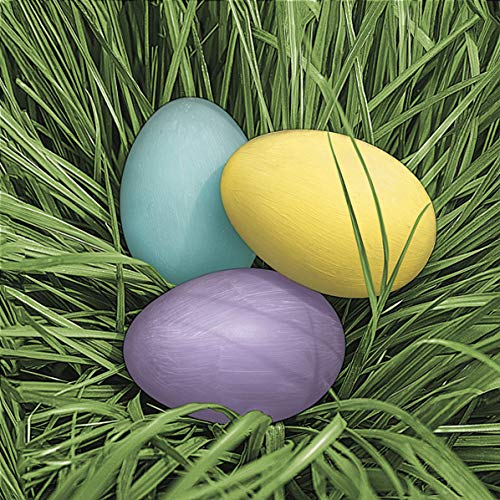 20 Servietten Ostereier im Gras | Frühling | Ostern | Tischdeko 33x33cm von Servietten Ostern