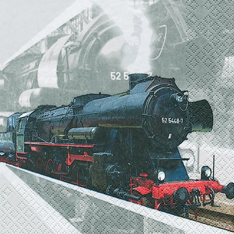 20 Servietten Lokomotive/Lok/Zug/Eisenbahn 33x33cm von Servietten Sonstiges
