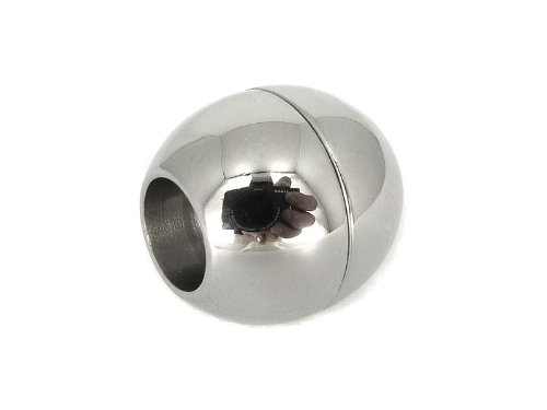 Edelstahlverschluss Magnetverschluss Kugel für Lederbänder 5,5mm - 1 Stück von Sescha