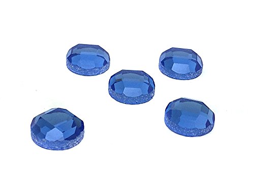 Facettierte Glascabochons 10 mm in blau - 10 Stück von Sescha