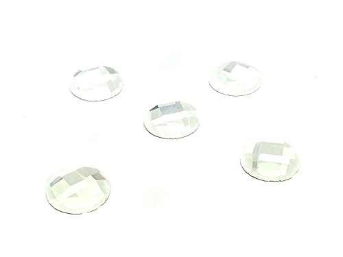 Facettierte Glascabochons 10 mm in klar - 10 Stück von Sescha