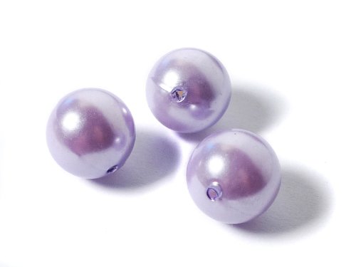 Kunst-Perlen in fliederfarben 18 mm - 5 Stück von Sescha