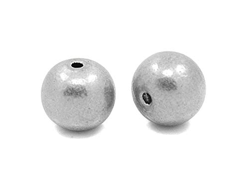 Metallperlen/Aluminumperlen Kugel 10 mm Durchmesser - 10 Stück von Sescha
