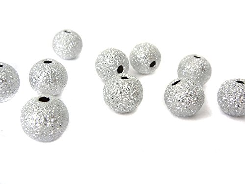 Metallperlen/Aluminumperlen Stardust 6 mm Durchmesser - 10 Stück von Sescha