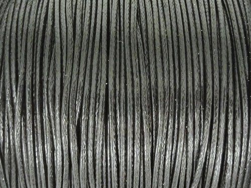 Sescha Baumwoll Kordel Korean Wax Cord 1mm in schwarz - 5 Meter von Sescha