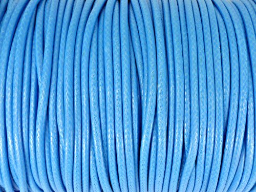 Sescha Baumwoll Kordel Korean Wax Cord 2mm in blau - 1 Meter von Sescha
