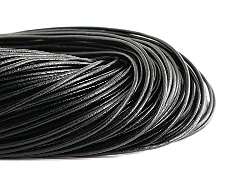 Sescha Lederband/Rindlederband in schwarz 2mm stark - 5 Meter von Sescha