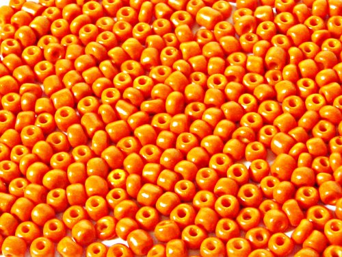Sescha Rocailles Perlen in orange 3 x 4 mm - 20 Gramm von Sescha