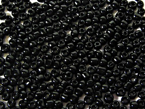 Sescha Rocailles Perlen in schwarz 3 x 4 mm - 20 Gramm von Sescha