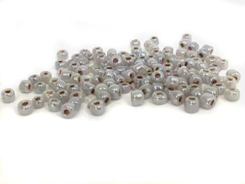 Sescha Rocailles Perlen perlisiert in hellgrau - 6/0-20 Gramm von Sescha