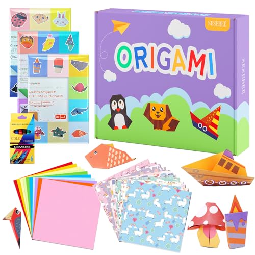 240 Blätter Origami-Papier-Set für Kinder, 6x6 Zoll doppelseitiges farbiges quadratisches Faltblatt-Set mit 90 Tiermustern und Origami-Buch, Kunst- und Bastelbedarfsgeschenk für 3+ Mädchen Jungen 240 Blätter Origami-Papier-Set für Kinder, 6x6 Zoll doppelseitiges farbiges quadratisches Faltblatt-Set mit 90 Tiermustern und Origami-Buch, Kunst- und Bastelbedarfsgeschenk für 3+ Mädchen Jungen von SeseBee