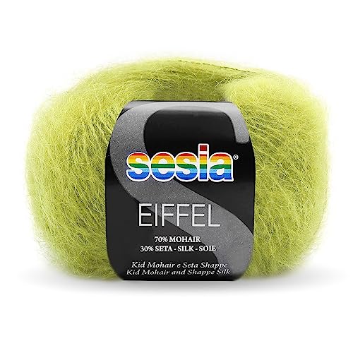 Sesia Eiffel' Knäuel 25 g 75 m 70 % Mohair 30 % Seide Ferri 4-4,5 (1820 Pistazien) von Sesia