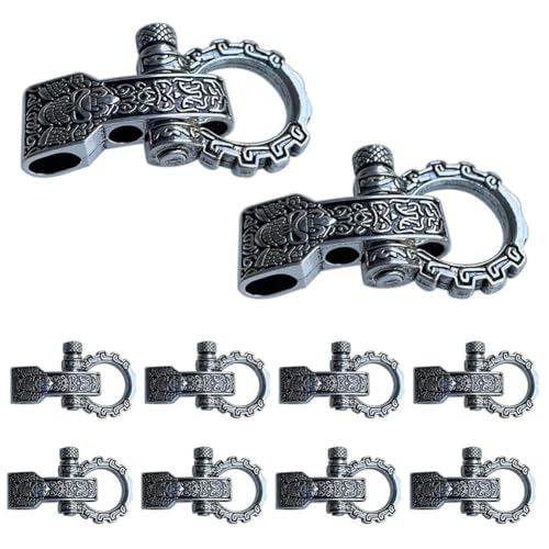 Sessleger Paracord-Schnallen, Schleifenverschlüsse, Schraubstift, Ankerschäkel, Verstellbare Schäkel, Schnallen für Paracord-Armband, Gürtel, 10 Stück Sessleger Paracord-Schnallen, Schleifenverschlüsse, Schraubstift, Ankerschäkel, Verstellbare Schäkel, Schnallen für Paracord-Armband, Gürtel, 10 Stück von Sessleger