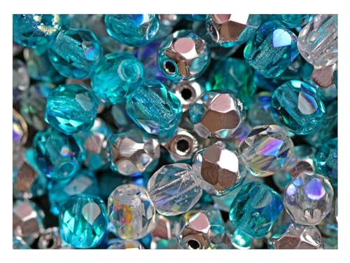600 Perlen 3 Farben Mischung aus DREI Farben 4MFP302, Tschechische Facettierten Glasperlen Fire-Polished Rund 4mm, 4FP002 4FP008 4FP033 600 Perlen 3 Farben Mischung aus DREI Farben 4MFP302, Tschechische Facettierten Glasperlen Fire-Polished Rund 4mm, 4FP002 4FP008 4FP033 von Set Glasperlen Fire-Polished