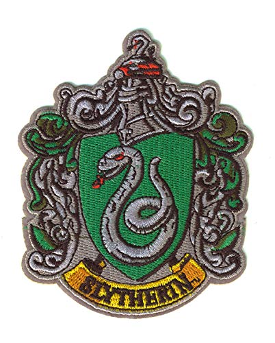 SET PRODUCTS Harry Potter Slytherin Bügelbilder - Iron on Patch - Bügeleisen Patches zum Anpassen Ihrer Kleidung oder Taschen - Gryffindor, Slytherin- Mehrere Modelle verfügbar von SetProducts