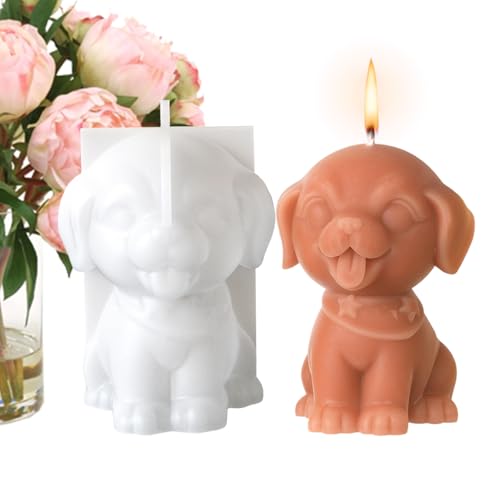 3D Hund Silikonform Kerzenform Gießformen Hund Silikon Formen Seifenform Welpenform Tier Backform für Tortendeko, Schokolade, Seife, Sojawachs Kerzen, Handwerk 3D Hund Silikonform Kerzenform Gießformen Hund Silikon Formen Seifenform Welpenform Tier Backform für Tortendeko, Schokolade, Seife, Sojawachs Kerzen, Handwerk von Setauoo