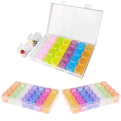 Seully 3 Stück 28 Fächer Kunststoff Sortierbox, Kunststoff Aufbewahrungsboxen/Schmuck Aufbewahrungsbox/Diamant Painting Sortierboxen, Sortierkasten zur Aufbewahrung von Schmuck, Perlen,Nailart Seully 3 Stück 28 Fächer Kunststoff Sortierbox, Kunststoff Aufbewahrungsboxen/Schmuck Aufbewahrungsbox/Diamant Painting Sortierboxen, Sortierkasten zur Aufbewahrung von Schmuck, Perlen,Nailart von Seully