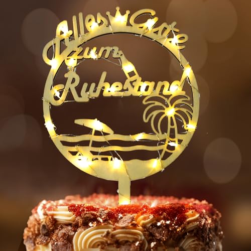 Retirement Cake Toppers, Seutgjie Rente Deko Frau Mann Holz mit LED Lichterkette Kuchen Deko für Kollegen Familie Retirement Cake Toppers, Seutgjie Rente Deko Frau Mann Holz mit LED Lichterkette Kuchen Deko für Kollegen Familie von Seutgjie