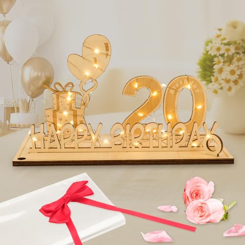 Seutgjie 20 Geburtstag Deko für Mann Frau Geldgeschenke mit LED Lichterkette Fliege und Geschenkpapier Holz Schild Gästebuch für 20 Jahre Porzellanhochzeit Jubiläum Tischdeko Seutgjie 20 Geburtstag Deko für Mann Frau Geldgeschenke mit LED Lichterkette Fliege und Geschenkpapier Holz Schild Gästebuch für 20 Jahre Porzellanhochzeit Jubiläum Tischdeko von Seutgjie