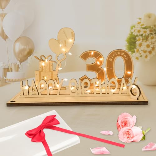Seutgjie 30 Geburtstag Deko für Mann Frau Geldgeschenke mit LED Lichterkette Fliege und Geschenkpapier Holz Schild Gästebuch 30 Jahre Hochzeitstag Jubiläum Tischdeko Seutgjie 30 Geburtstag Deko für Mann Frau Geldgeschenke mit LED Lichterkette Fliege und Geschenkpapier Holz Schild Gästebuch 30 Jahre Hochzeitstag Jubiläum Tischdeko von Seutgjie