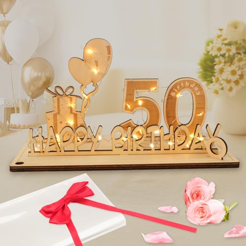 Seutgjie 50 Geburtstag Deko für Mann Frau Geldgeschenke mit LED Lichterkette Fliege und Geschenkpapier Holz Schild Gästebuch 50 Jahre Hochzeitstag Jubiläum Tischdeko Seutgjie 50 Geburtstag Deko für Mann Frau Geldgeschenke mit LED Lichterkette Fliege und Geschenkpapier Holz Schild Gästebuch 50 Jahre Hochzeitstag Jubiläum Tischdeko von Seutgjie