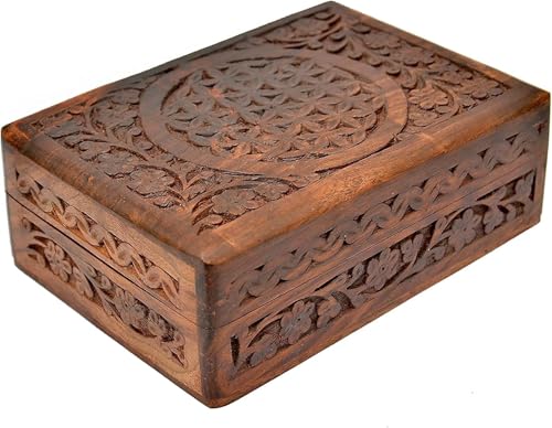 Seven Chakra Tree Schmuckschatulle aus Holz für Mädchen und Frauen, Aufbewahrungs- und Vitrine, ideales Geburtstagsgeschenk für Mutter und geliebte Menschen (17,8 cm, Breite: 12,7 cm, Höhe: 5,1 cm) Seven Chakra Tree Schmuckschatulle aus Holz für Mädchen und Frauen, Aufbewahrungs- und Vitrine, ideales Geburtstagsgeschenk für Mutter und geliebte Menschen (17,8 cm, Breite: 12,7 cm, Höhe: 5,1 cm) von Seven Chakra Tree