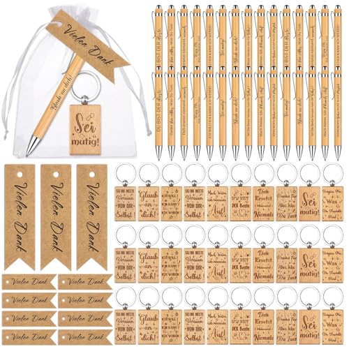 30 Sets Dankeschön Geschenke Inspirierender Schlüsselanhänger aus Holz Bambus Kugelschreiber Holz mit Organzabeutel Und Dankeskarte Glücksstift Motivation für Kollegen Mitarbeiter Lehrer Schüler Büro 30 Sets Dankeschön Geschenke Inspirierender Schlüsselanhänger aus Holz Bambus Kugelschreiber Holz mit Organzabeutel Und Dankeskarte Glücksstift Motivation für Kollegen Mitarbeiter Lehrer Schüler Büro von SevenMye